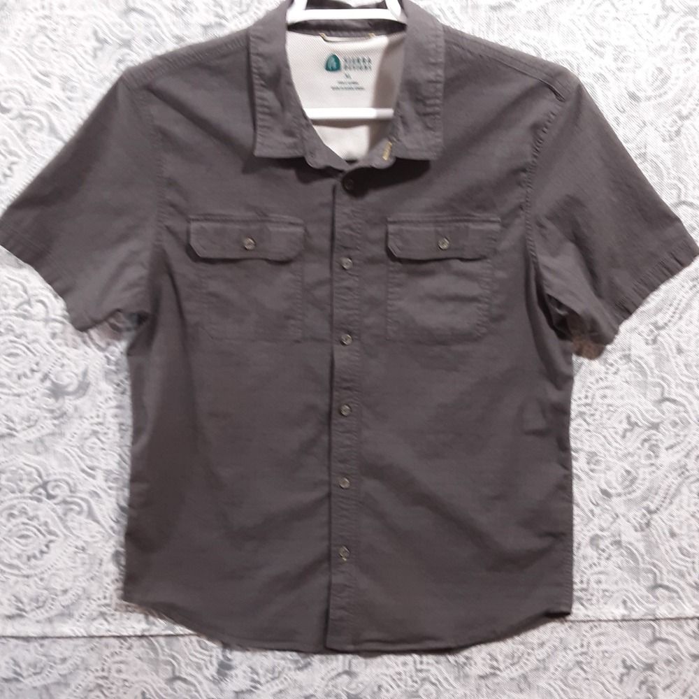 Sierra Designs Dark Gray Textured Men's XL Hiking Active Tech Shirt